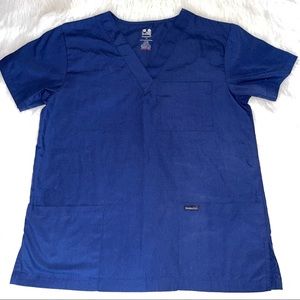 Navy blue medical scrubs